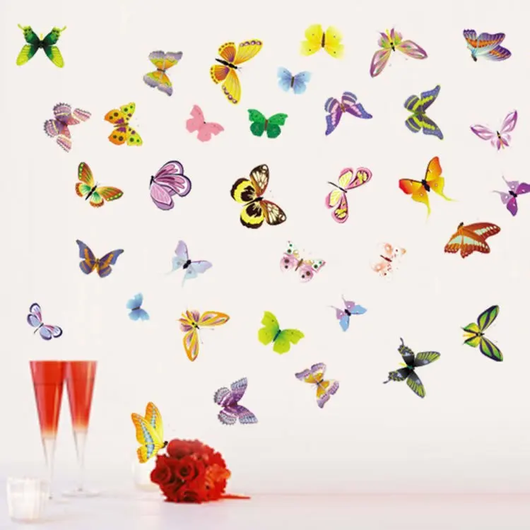 

100pcs/Pack 42 Colourful Butterflies Wall Sticker Decal Boy Girl Kid Art