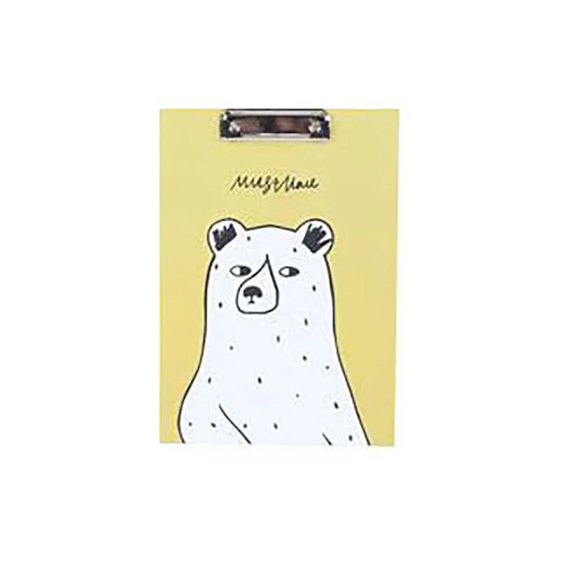 Милый Кот медведь А4 планшет для бумаг Kawai клубника папка клип доска Блокнот корейский канцелярские принадлежности офисные школьные принадлежности