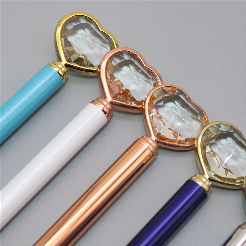 

50 Pcs Ballpoint Pen OR Refill 100 pcs Love Diamond Metal Signature Pen Blue Black Refill Writing Gift Pen Business office
