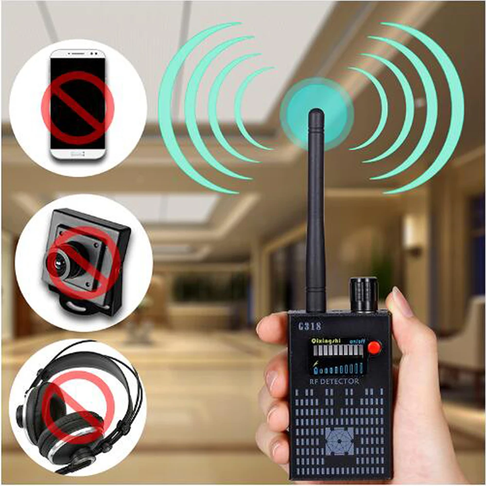 1 PCS Anti Wireless Camera Detector Gps Rf Mobile Phone Signal Detector Device Tracer Finder 2G 3G 4G Bug Finder Radio Detection