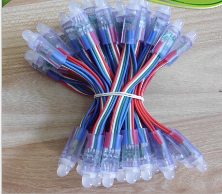 

100pcs/lot DC5V 12mm LED Lighting Modules Outdoor Waterproof IP68 LED RGB 7 Colors LED Advertising Display Pixel String