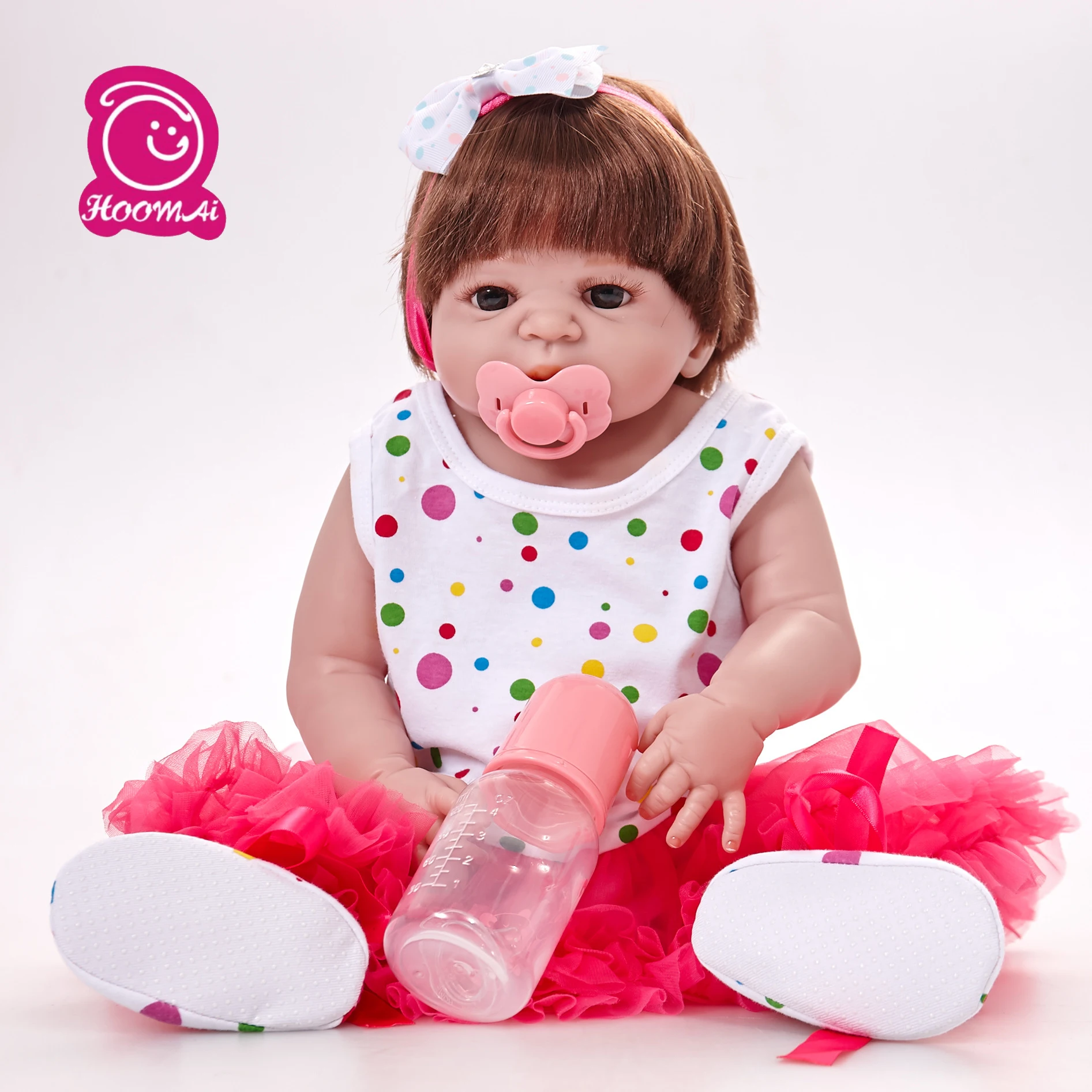 Полное тело новорожденный силиконовый Bebe Кукла Reborn 22 дюймов виниловая