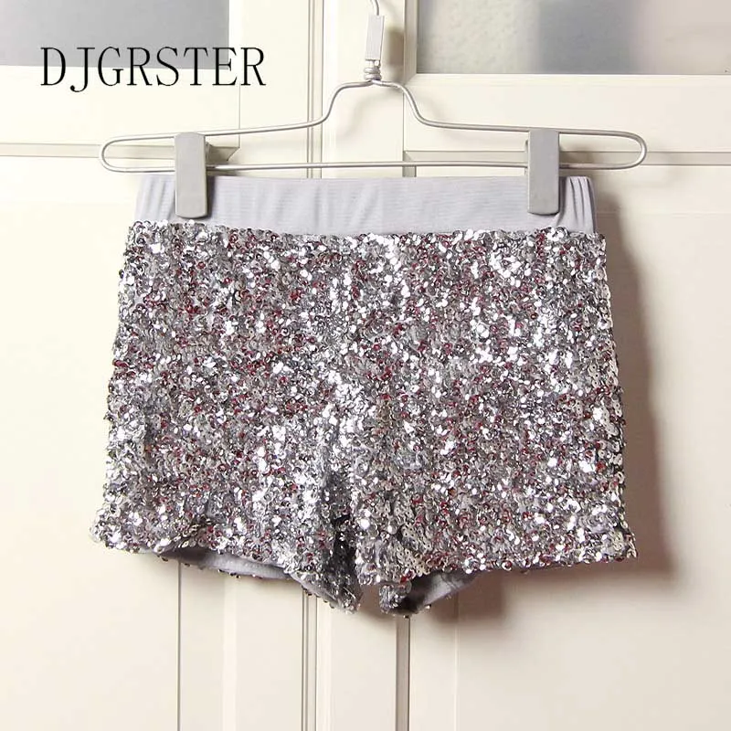 2020 с высокой талией шорты пайетками Сексуальное Женское хлопковое супер мини