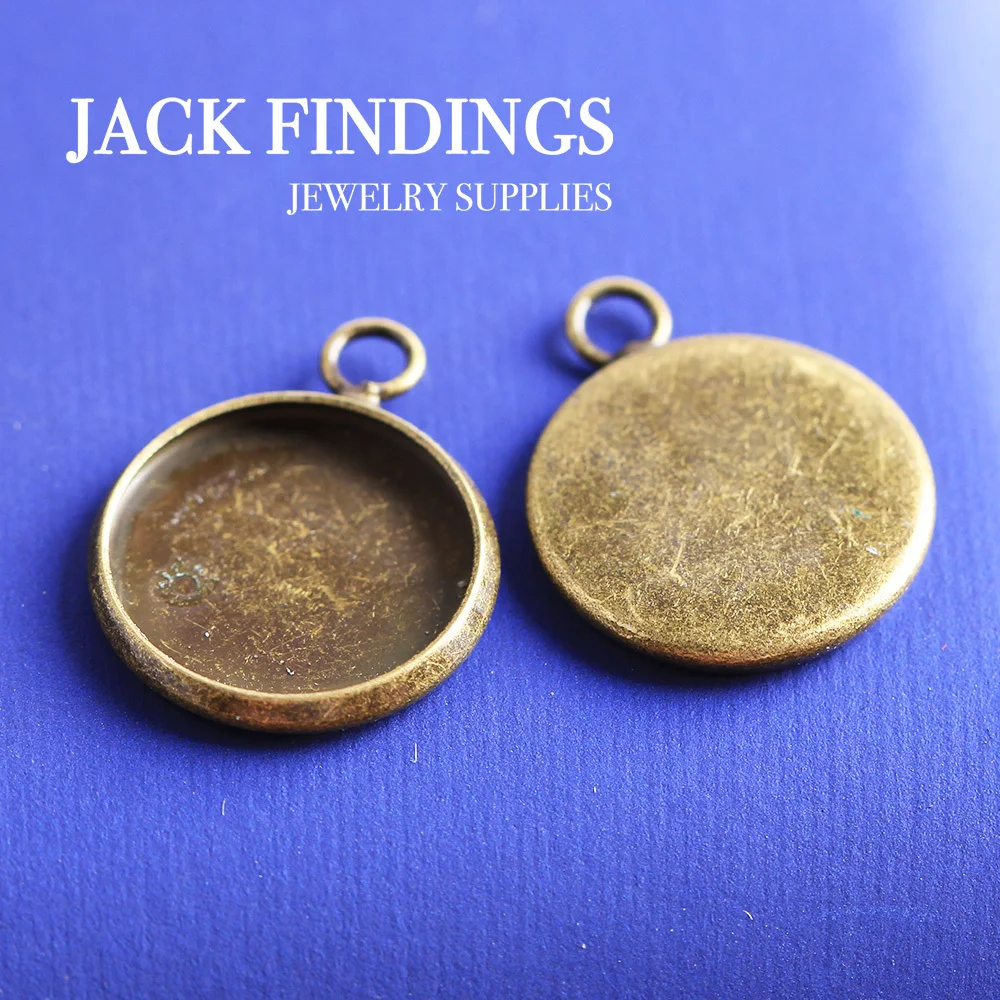 10 шт. медные круглые кабошоны с покрытием из античной бронзы 14 мм|cabochon blanks|cabochon
