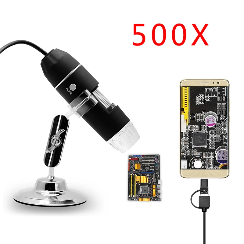 Prostormer Mega pixels 500X1000X8 СВЕТОДИОДНЫЙ Цифровой Микроскоп USB эндоскоп камера Microscopio электронный стерео Лупа