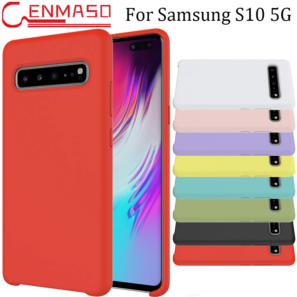 Для samsung Galaxy S10 5G чехол мягкий жидкий силикон задняя крышка для samsung Galaxy S10 5G Версия Телефона Funda S10e S10 Plus чехол