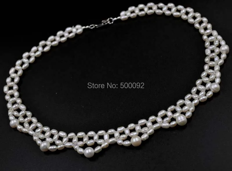 Ожерелье-чокер из натурального пресноводного жемчуга ручной работы | Украшения и