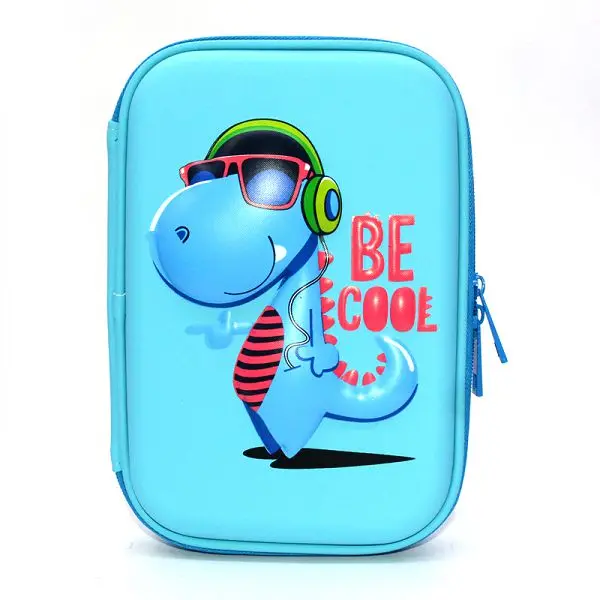 Pencil Case School EVA Trousse Scolaire Stylo Box Cute Unicorn Kawaii Astucci Estuches Lapices Etui Pennen Girls Stationery - Цвет: Blue crocodile mus