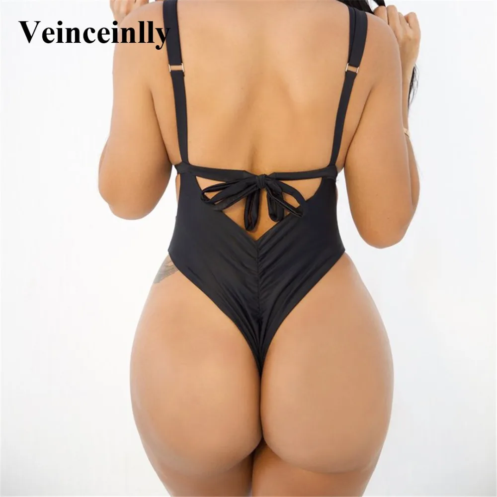 Bather 2020 новый сексуальный слитный купальник с V образным вырезом вырезами для