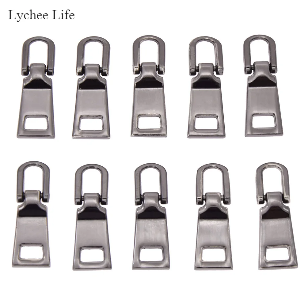 2 Lychee Life 10 шт./лот 3# Металлические молнии съемники ползунки молнии ремонтные комплекты молнии тяга Замена Швейное Ремесло «сделай сам» поставки - Цвет: 2