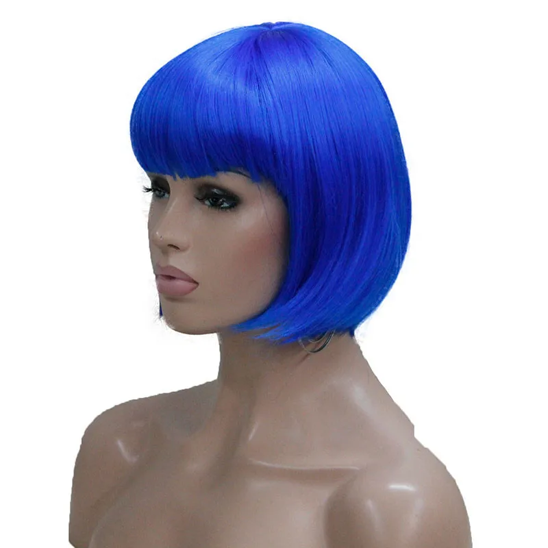 StrongBeauty красный/розовый парик косплей женские синтетические волосы короткие Боб вечерние парики Хэллоуин
