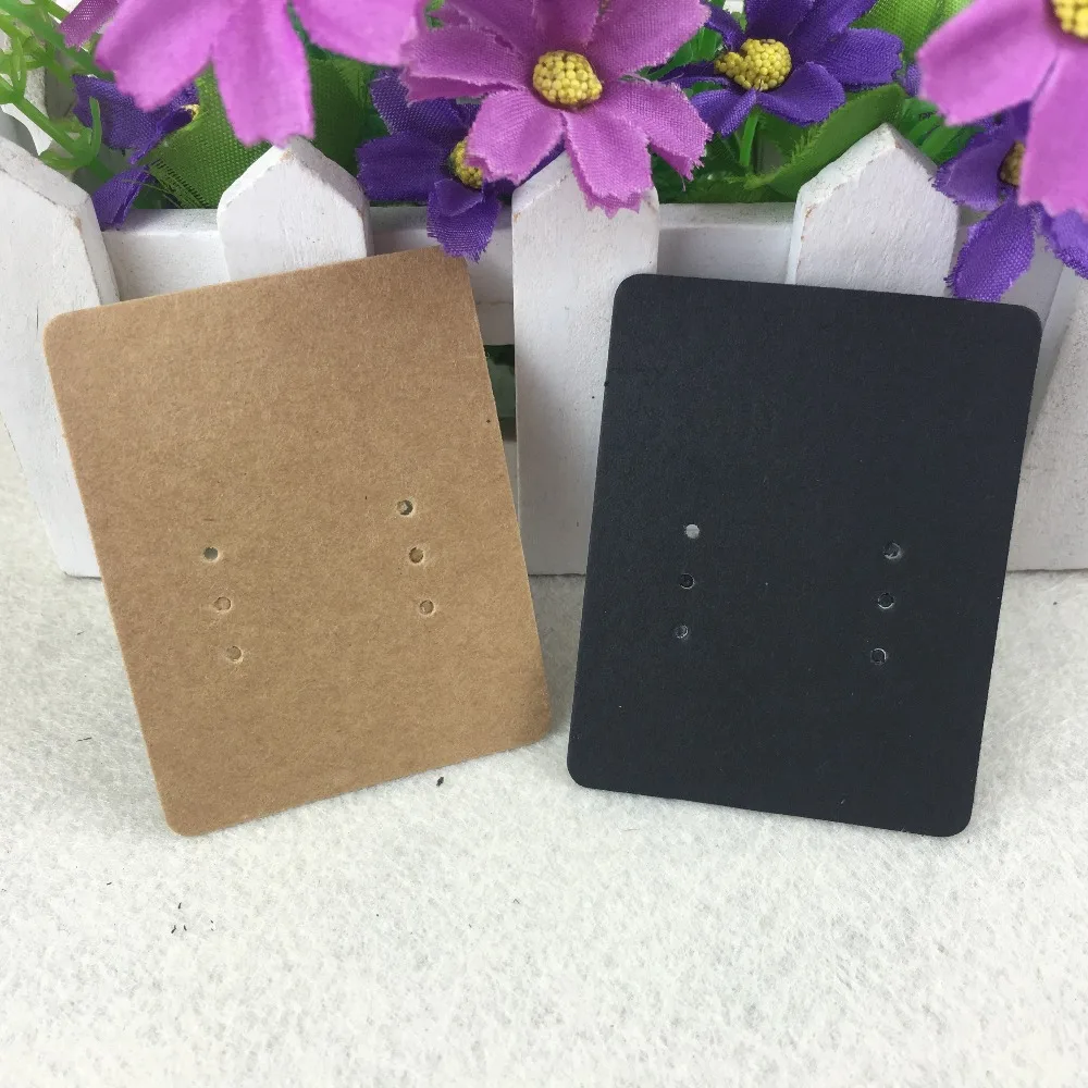 200 шт./лот 6 5*5 см серьги из крафт бумаги карточки для ювелирных изделий витрин