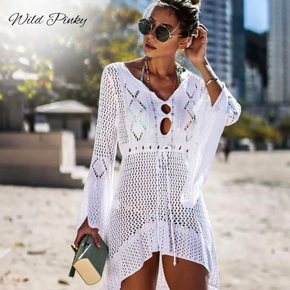 Милое белое Сетчатое кружевное платье с v-образным вырезом женское сексуальное