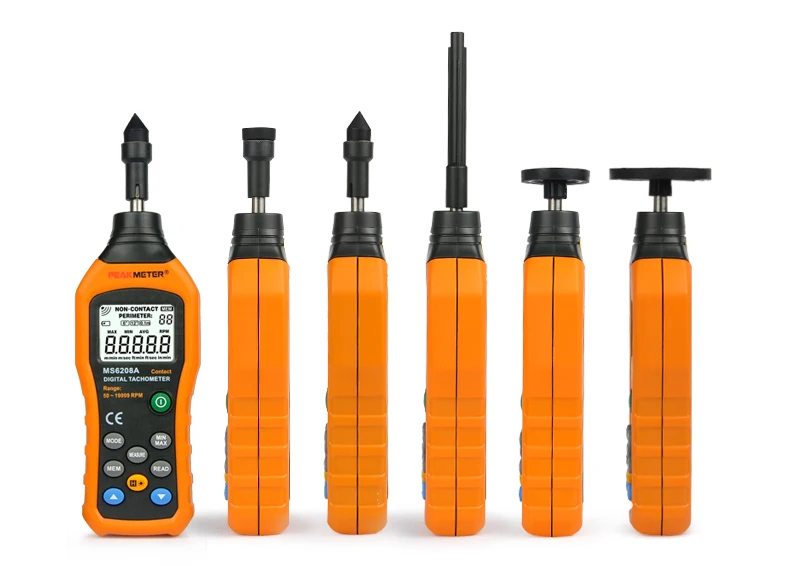 Protmex MS6208A цифровой тахометр, контактное измерение скорости Тахометр 50-19999 ОБ/мин измеритель скорости контакт тахометр RPM метр