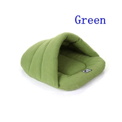 Green 6 цветов, мягкие флисовые кровати для собак, зимний теплый коврик для питомцев С Подогревом, маленькая собака, щенок, питомник, домик для кошек, спальный мешок, гнездо, пещерная кровать - Цвет: Green