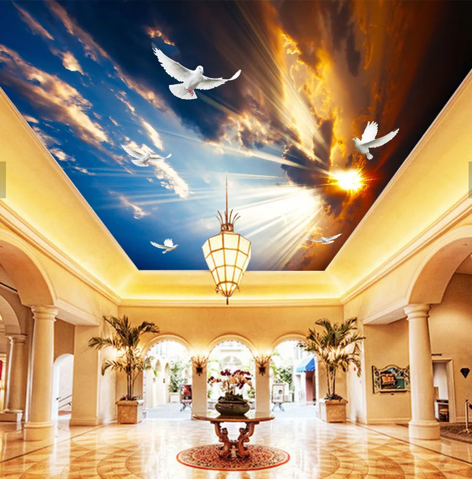 

Modern style Large ceiling Papel Mural 8d/3D Pigeon Wallpaper Mural for Living Room Wall paper 8d Photo Mural 3D Wallcoverings