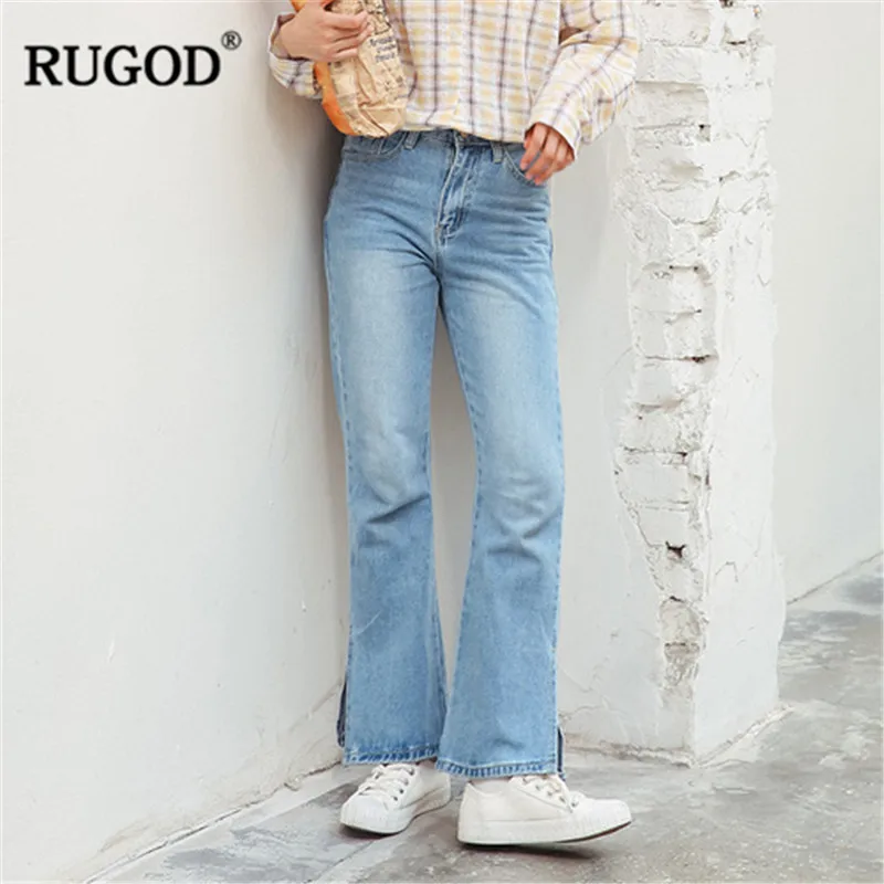 Женские классические джинсы RUGOD свободные с широкой посадкой 2019| |