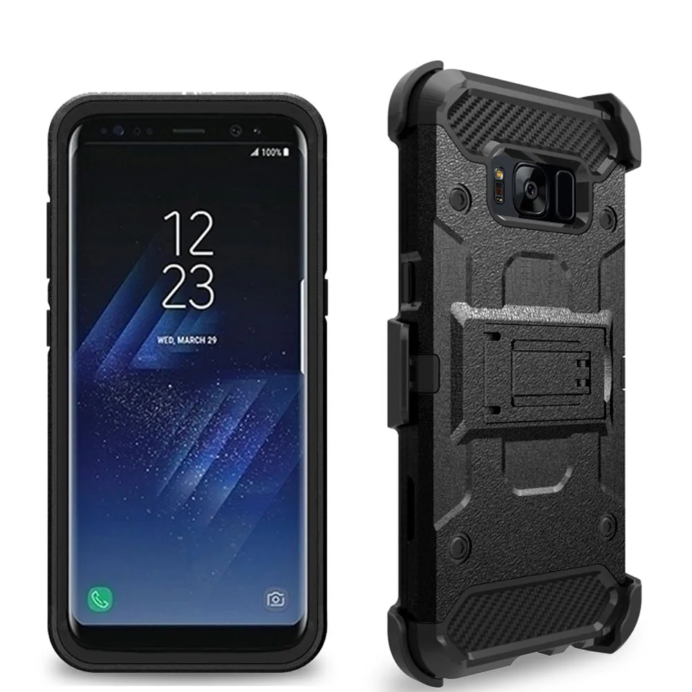 Чехол для Galaxy S8/Plus сверхпрочный чехол с подставкой и зажимом на ремне