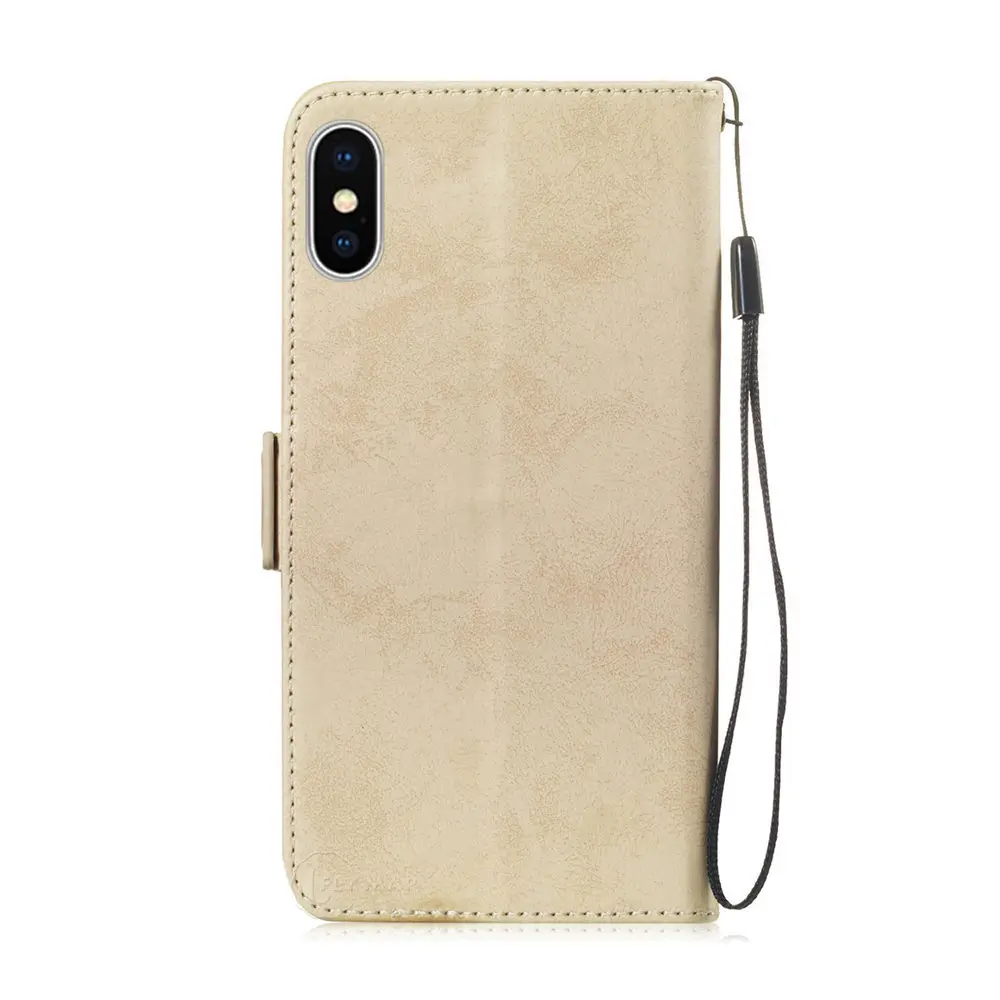 Ретро чехол для APPLE iphone 6 6S 7 8 XR X XS Max флип кошелек кожаный телефона силиконовый