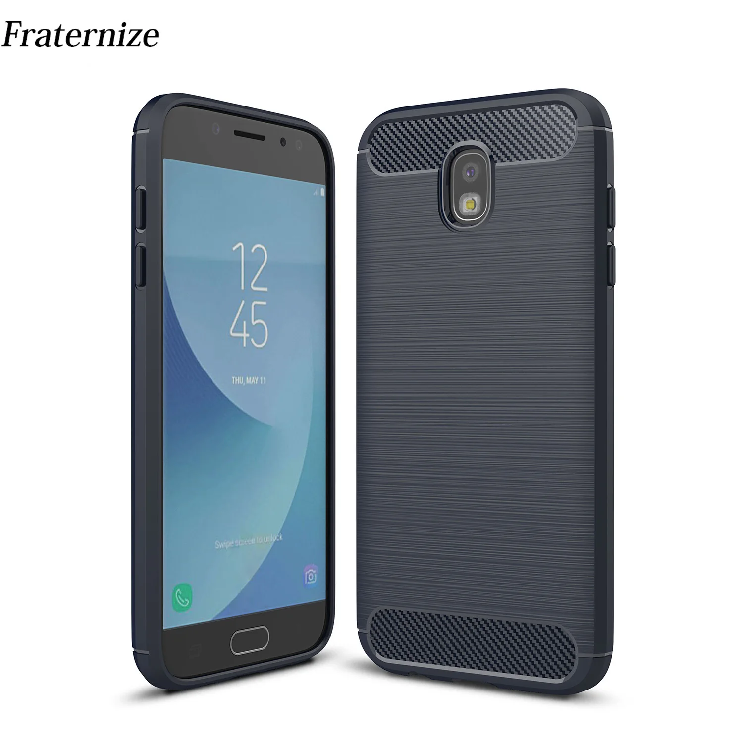 Ударопрочный чехол из углеродного волокна и ТПУ для Samsung Galaxy J3 J330 J5 J530 J7 J730 2017