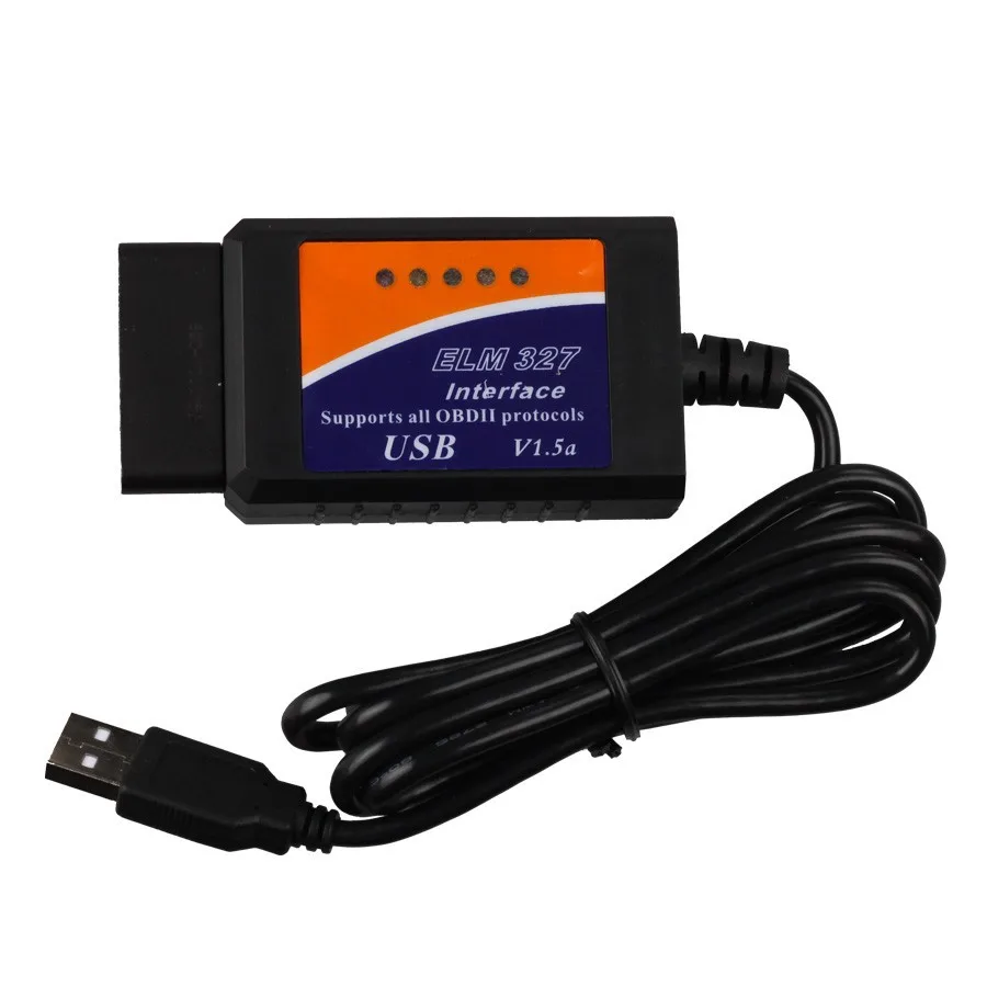 Версия OBD2/OBDII сканер ELM327 USB v1.5 Интерфейс ELM 327 работает на компьютере ноутбуке|scanner