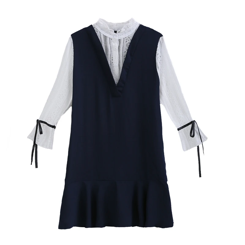 Женское кружевное платье для беременных весеннее большого размера Одежда