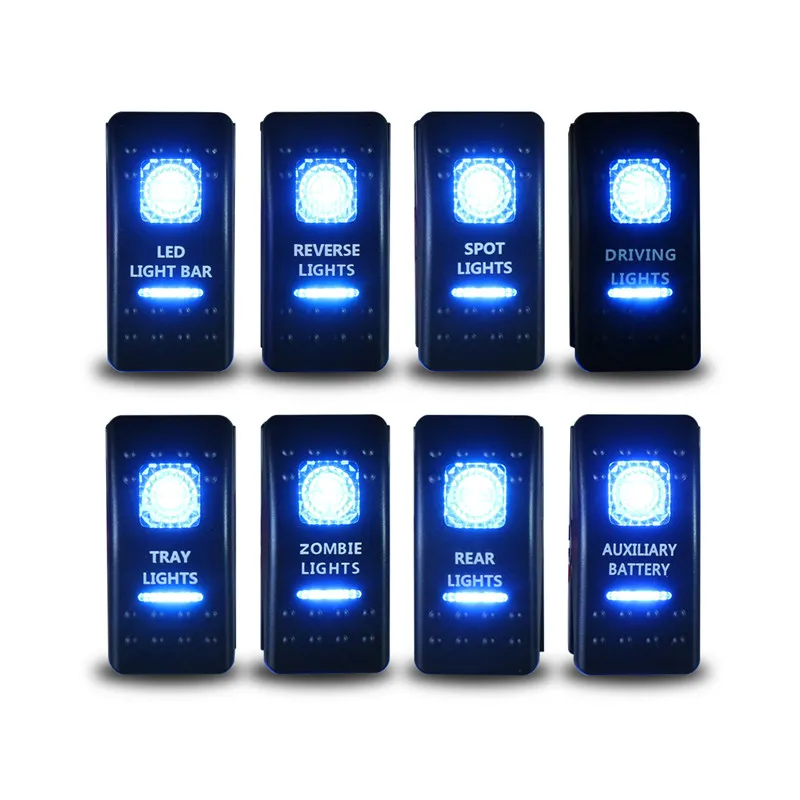 1x12 V/20A 24 V/10A Водонепроницаемый автомобиля морской синий Лодка Тумблер кулисный переключатель светодиодный светильник бар туман задняя ВКЛ-ВЫКЛ 5 Pin-код