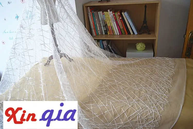 Высокое качество блестки кружева для свадебное платье DIY шарф ткань | Дом и сад