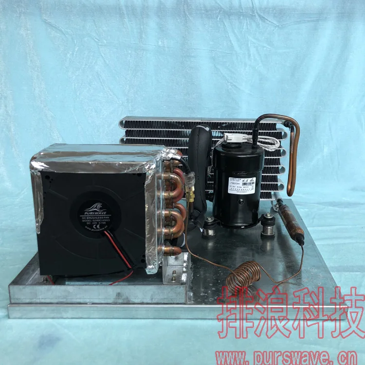 Мини-холодильные установки PURSWAVE LT35A DC24V, маленький компрессор, маленький кондиционер, работает от батареи и солнечной панели.