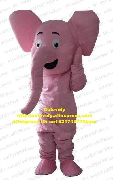 Активный розовый слон теленок Elephould Elephish как талисман костюм маскарадное платье