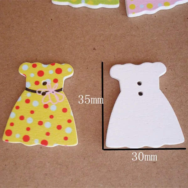 Nueva 30 unids madera de costura Скрапбукинг сапоги для скрапбукинга vestido mezen forma 3 5 cm x 0 Free