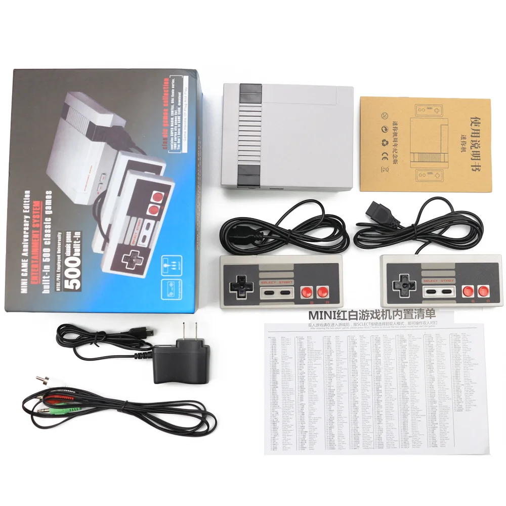 20pcs Classic Mini TV Game Console Retro Video 8 Bit With 620 Different Built-in Games Double Gamepads | Электроника