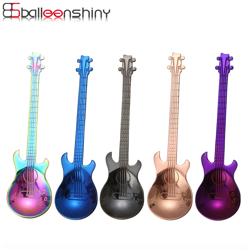 BalleenShiny гитарная кофейная ложка из нержавеющей стали музыкальные Мини Кофейные