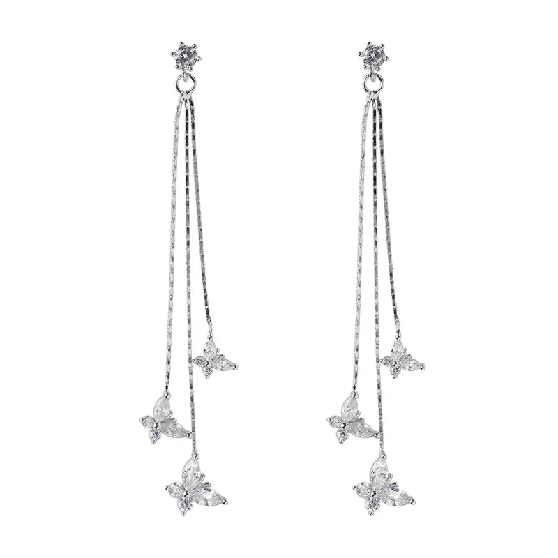 Лопнущиеся серьги женские длинные стильные темпераментные корейские с длинными