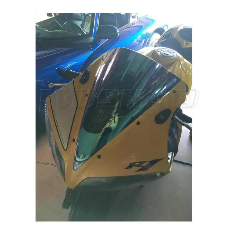 Мотоцикл двойной пузырь лобовое стекло ветер экран для 2004 2005 2006 Yamaha YZF-R1 1000 YZF R1 черный прозрачный Иридиевый