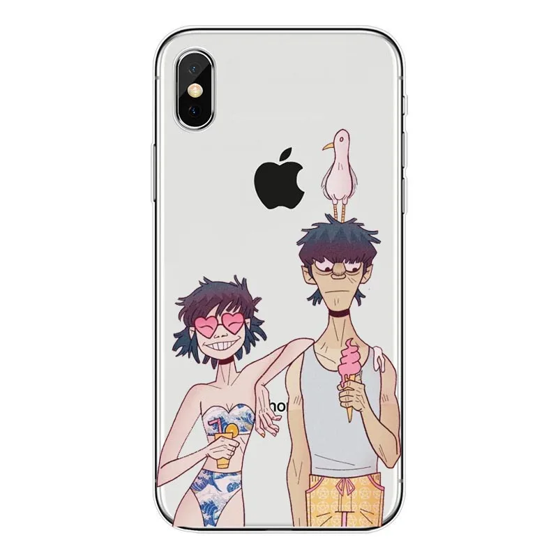 Мягкий силиконовый чехол Gorillaz из ТПУ для iPhone5s SE 6 6s plus 7 7plus 8plus X XS XR Max с мультяшным