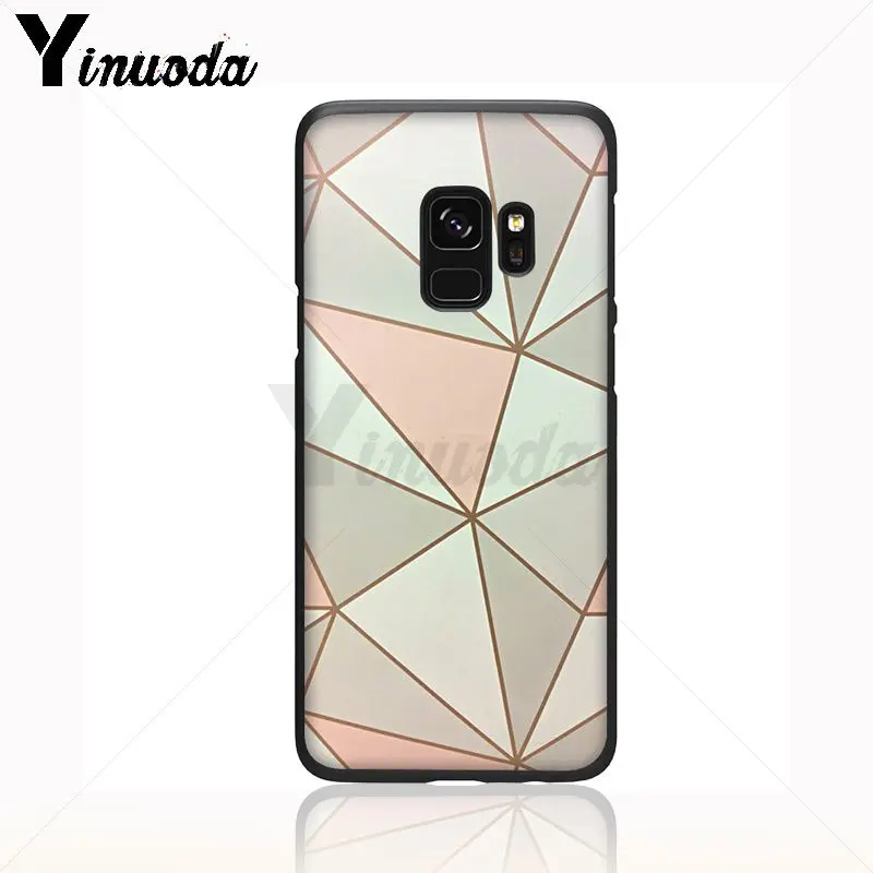 Чехол под мрамор Yinuoda Red Rose Power Girl черный мягкий чехол для телефона Samsung Galaxy s7 s10lite s9