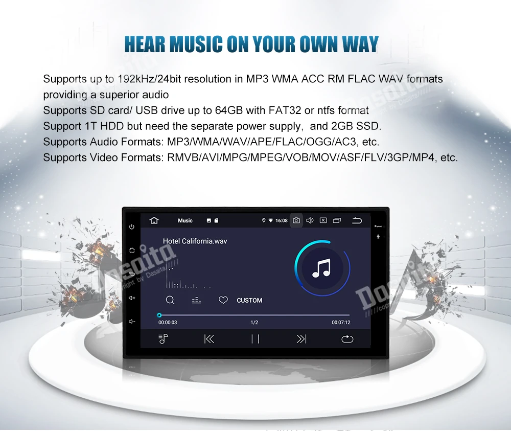 Dasaita автомобильный Bluetooth Android 9,0 Автомобильный gps радио плеер для Mitsubishi Outlander Lancer EX ASX с " сенсорным экраном