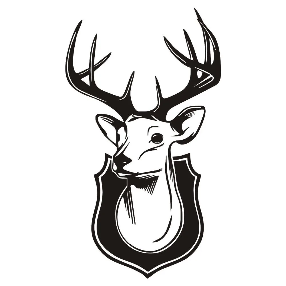 

Milu Deer Head Vinyl Wall Stickers Animal Art Wall Decal Home Removable Decorative Mural Decor Living Room Kids Rooms SA112