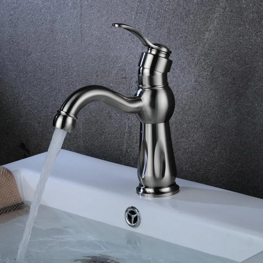 

Nickel/chrome/gold/Black Oil Brushed/Rose Basin faucet bathroom crane single lever hot and cold sink faucet basin tap mixer