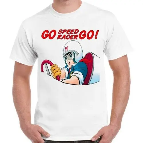 Go speed Racer Японский комикс аниме Ретро футболка 63|Мужские футболки| |