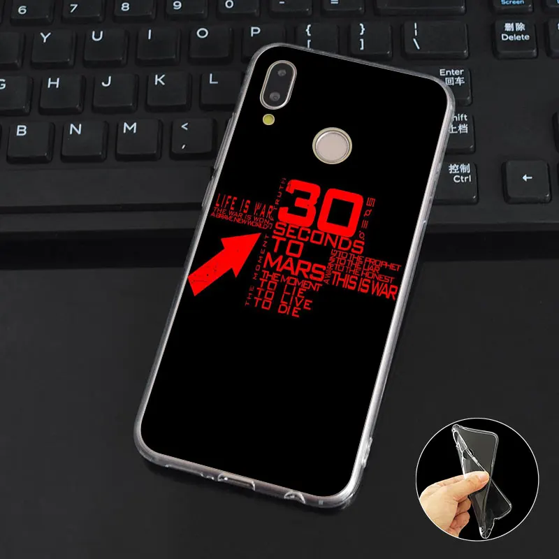 DREAMFOX K005 30 Seconds To Mars Logo Soft TPU Silicone Case Cover For Huawei Honor 6A 6C 7X 9 10 P20 Lite Pro P Smart |