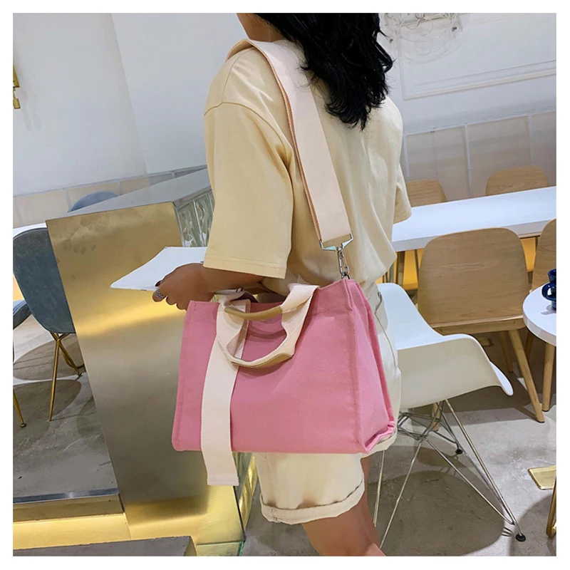 2019 New Arrival Sale Women's Handbag Bolsas Feminina Large Pocket Casual Tote Shoulder Bags Canvas Leather Capacity For Women | Багаж и