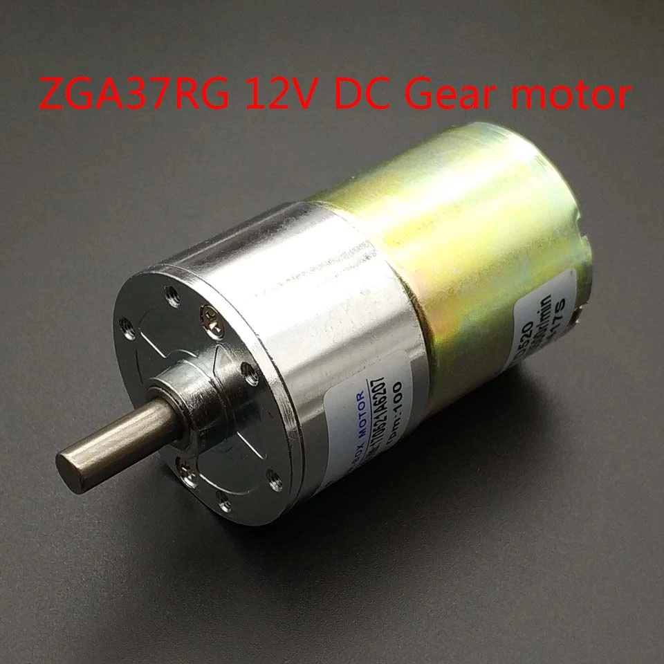 

ZGA37RG 12VDC 2/5/10/15/20/30/50/60/80/100/120/150/200/300/500/1000RPM output speed Gear motor 37MM Central shaft High Torque