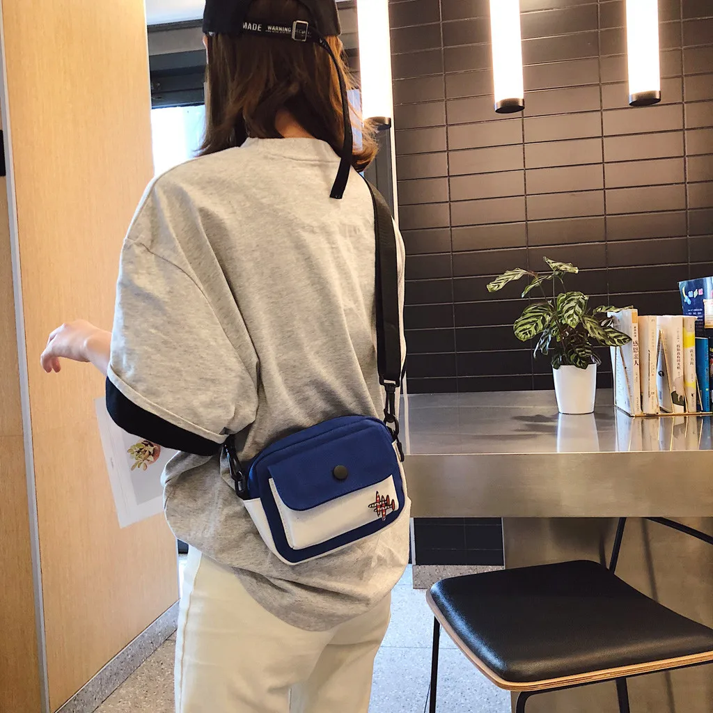 OCARDIAN Сумочка простая Женская милый холщовый сумки-мессенджеры для девушек путешествия лоскутное письмо школьные сумки через плечо a18