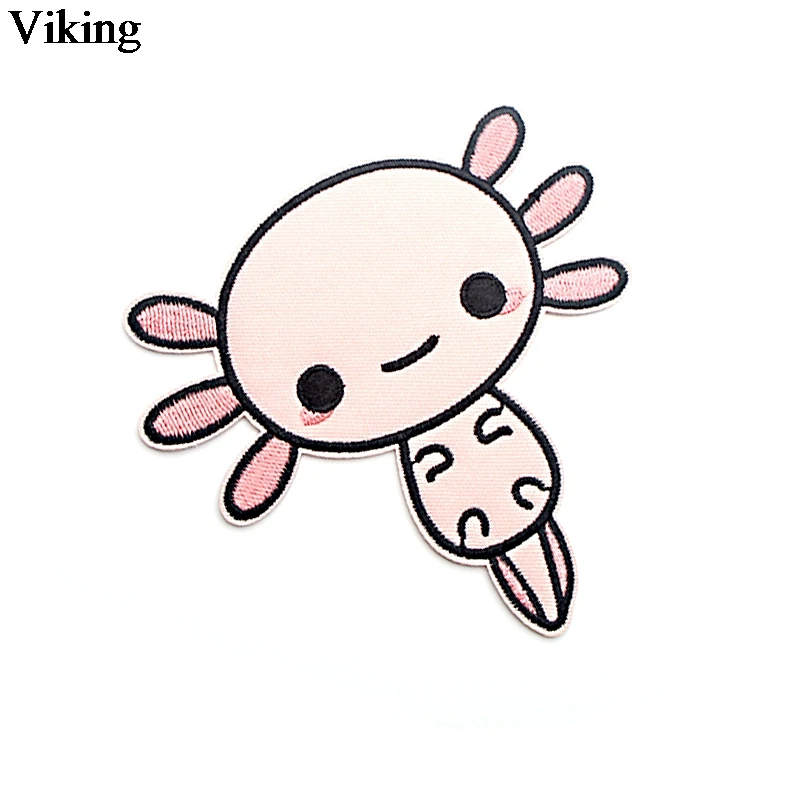 Axolotl нашивки мультфильм Шить на аппликация вышивка милый Утюг одежду &quotсделай
