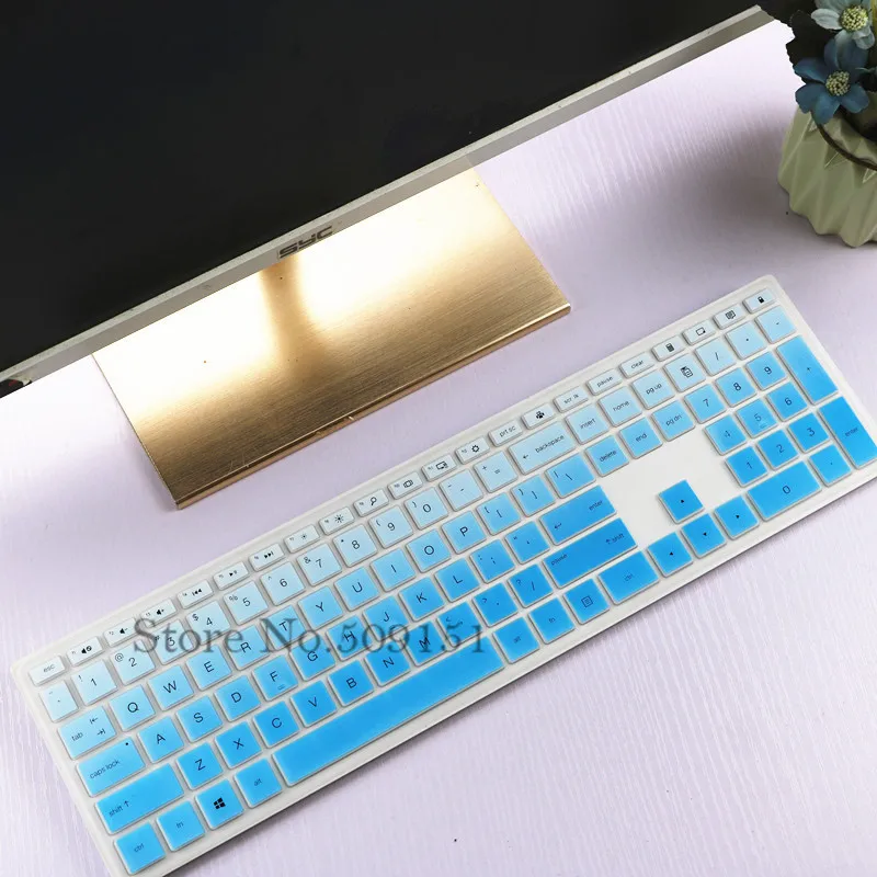 Gradient blue Силиконовый чехол для настольной клавиатуры для hp павильона все в одном ПК 24-xa0300nd 24-xa0002a 27-xa0540cn 24-xa 23,8 дюйма - Цвет: Gradient blue