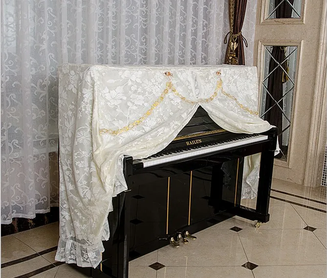 1 набор кружевной чехол для фортепиано с Цветочным Узором Вертикальный