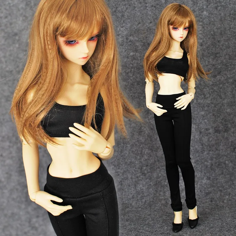 Короткий жилет+ штаны для фитнеса костюм(2 шт.) 6 цветов для BJD 1/4 MSD 1/3 SD16 кукольная одежда CWB70