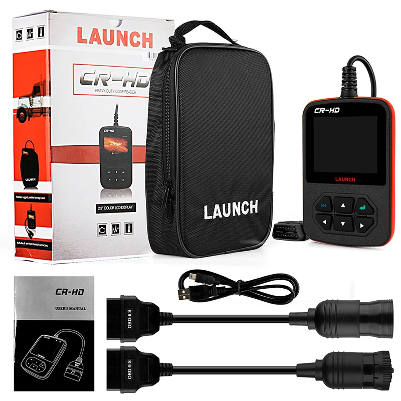 Launch X431 CR-HD для 24 в грузовик фургон OBD OBD2 сканер для тяжелых грузовиков чтение чистый код неисправности ODB автомобиля диагностический сканер инструмент